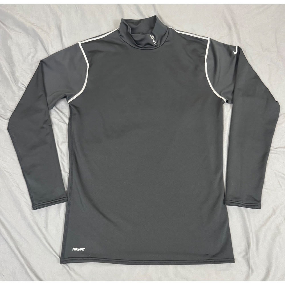 Nike Pro Team Mens XL Kobe Bryant Sheath Mock Neck L/S Shirt Black‎ NikeFIT